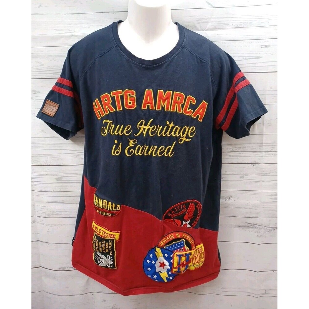 The Heritage America Shirt '76 Batallon Vandals Red Black NY LA TOKIO JAPAN 2XL